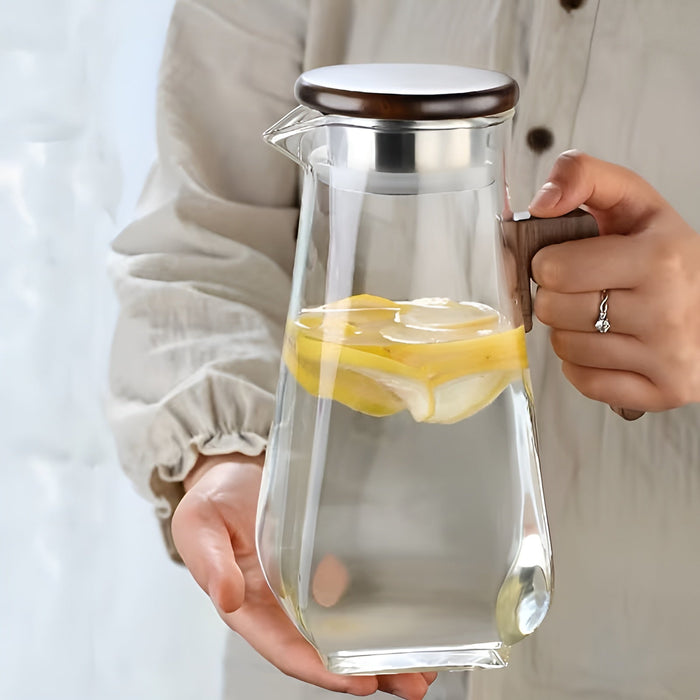 Glasburk med stort volym – värmebeständig och hållbar | Perfekt för vatten och juice | Karnz