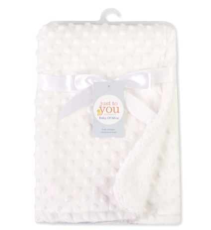 Prickig babyfilt i minky och fleece