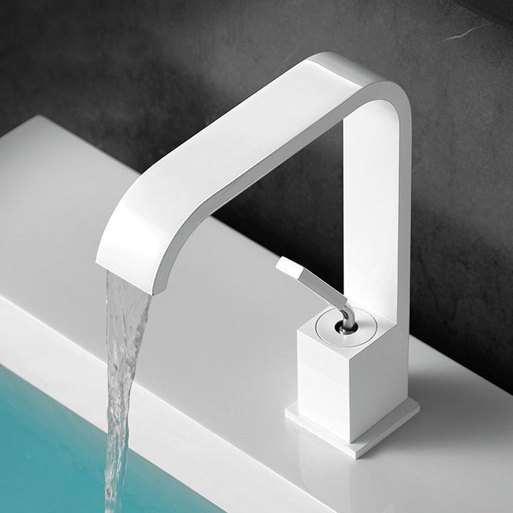 Vattenfall Utlopp Vanlig Tvättställ Blandare Modern Metall Vanlig Tvättställ Blandare