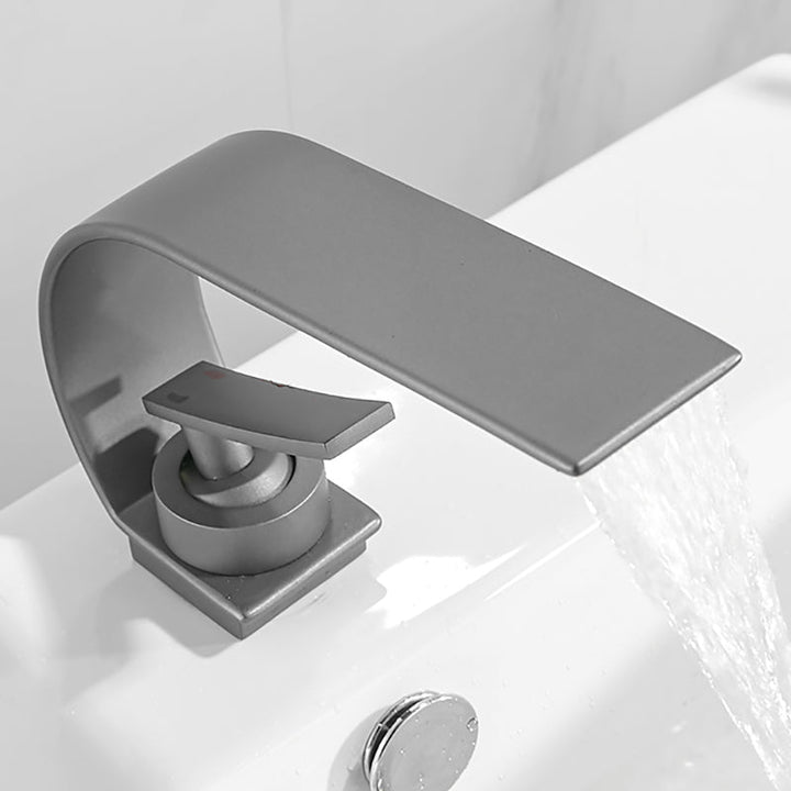 Vattenfall Utlopp Vanlig Tvättställ Blandare Modern Metall Vanlig Tvättställ Blandare