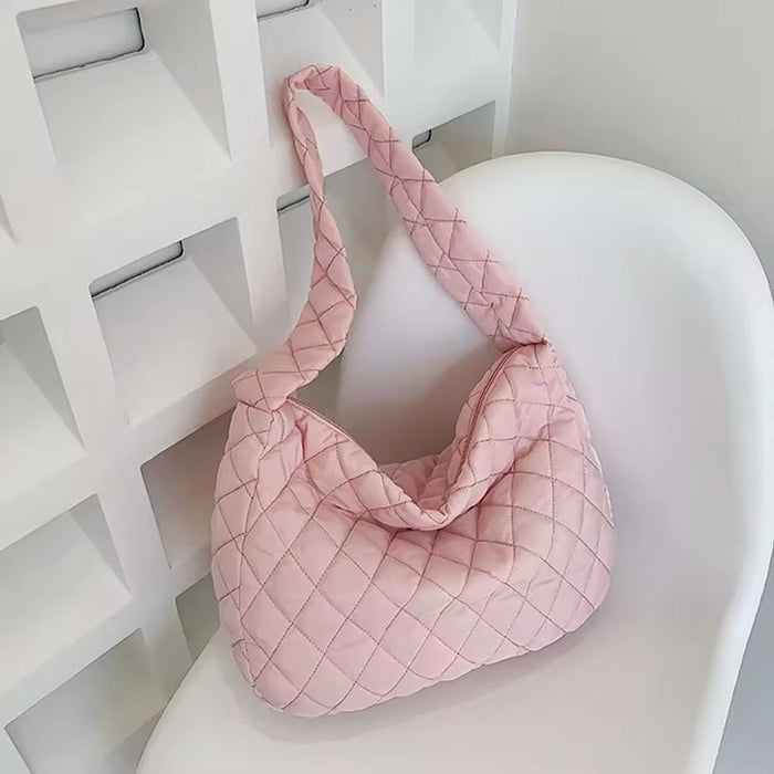 Gepolsterade Ballerina Extra Large Puffer Tote Crossbody Gepolsterad Axelväska