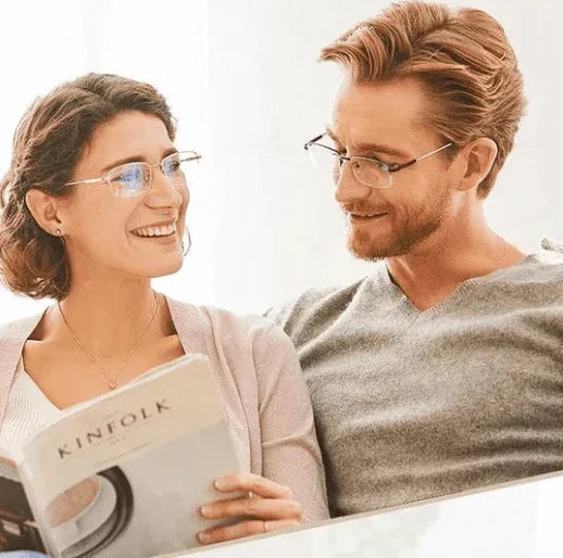 Progressiva läsglasögon med hög hållfasthet och anti-blåljusfilter för avstånds- och närsynthet