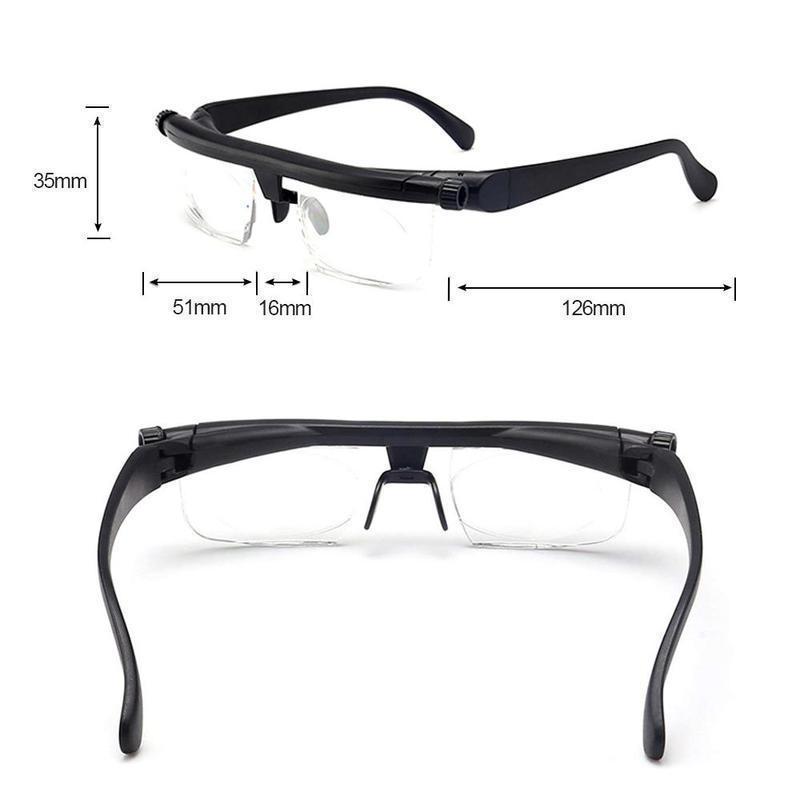 Sandsberg | Fokuserbar Läsbrille Unisex | Justerbar Zoomlins | Svart