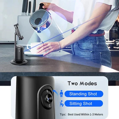 📸360° Rotation Smart Auto Ansiktsigenkänning Hållare