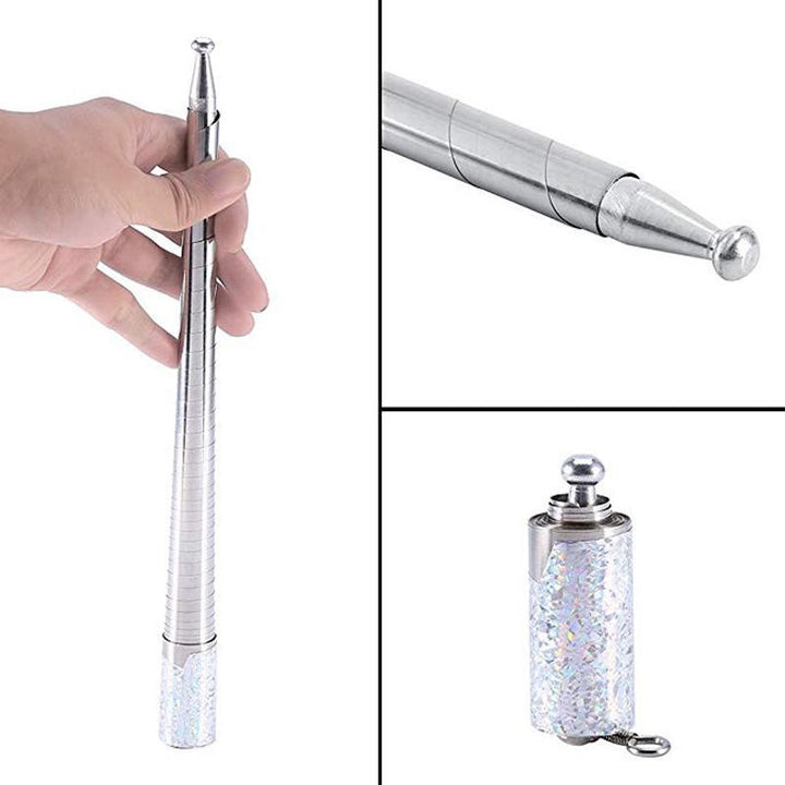 Bärbar metallstav för självförsvar och magi