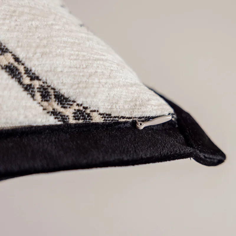 Krävande, med Jacquard-broderi försedda prydnadskuddöverdrag