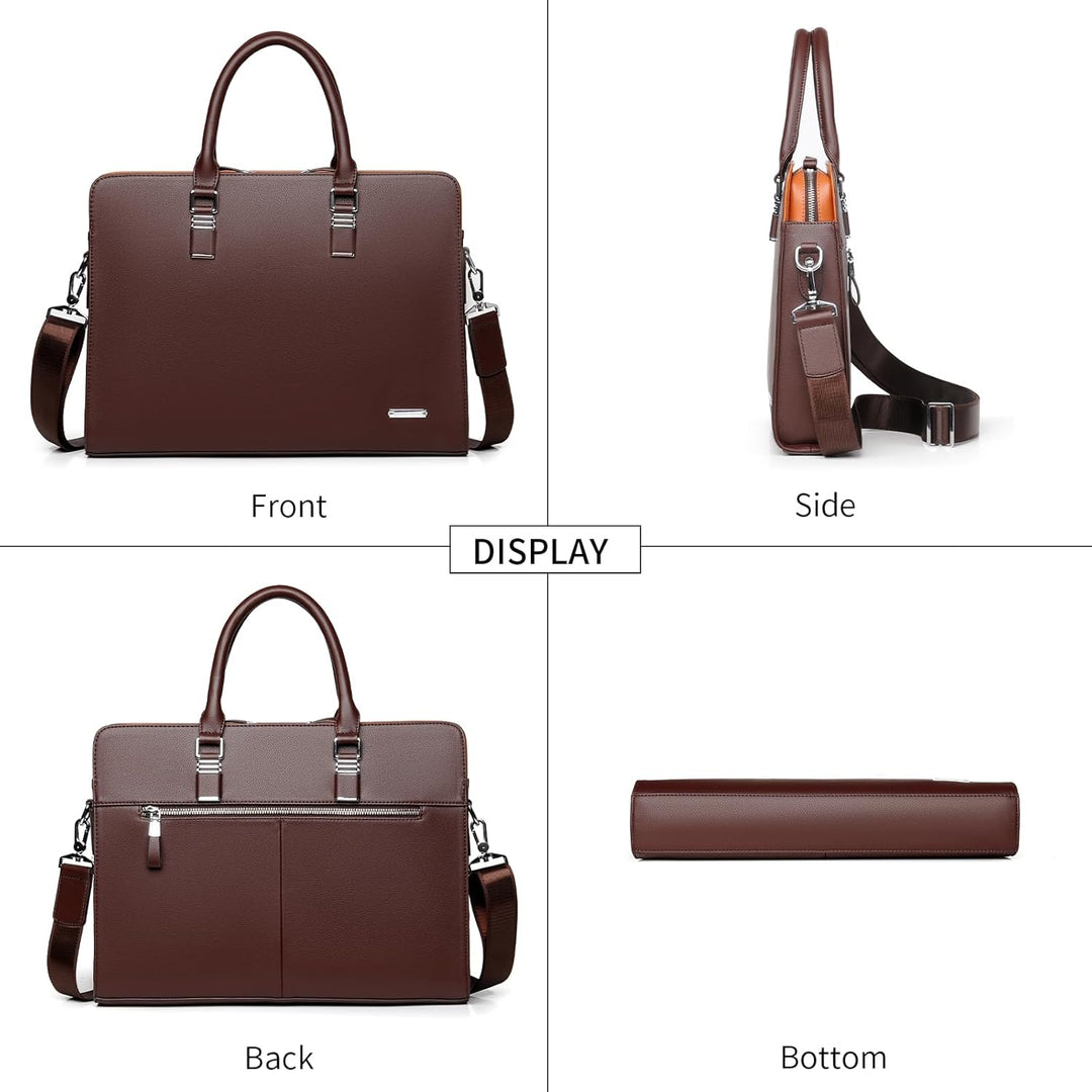 Äkta läder flerfacks affärsväska för proffs | Karnz