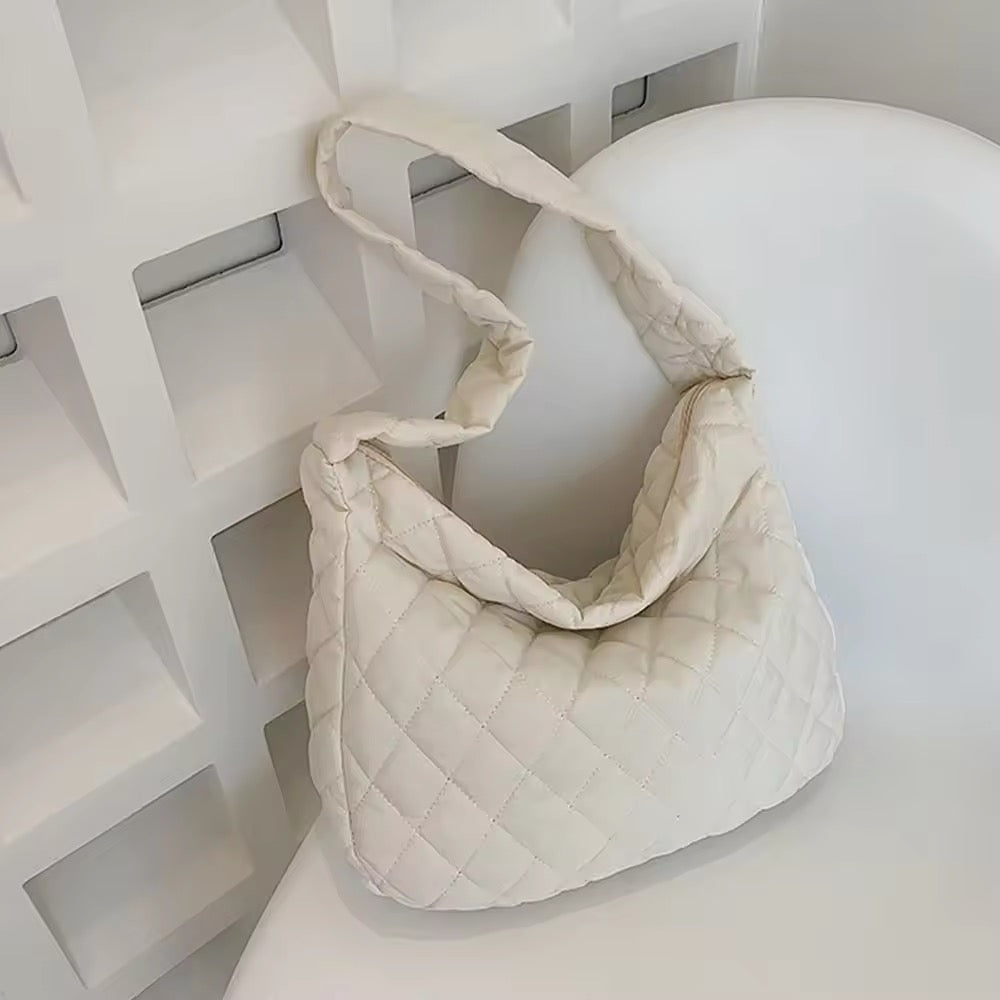 Gepolsterade Ballerina Extra Large Puffer Tote Crossbody Gepolsterad Axelväska
