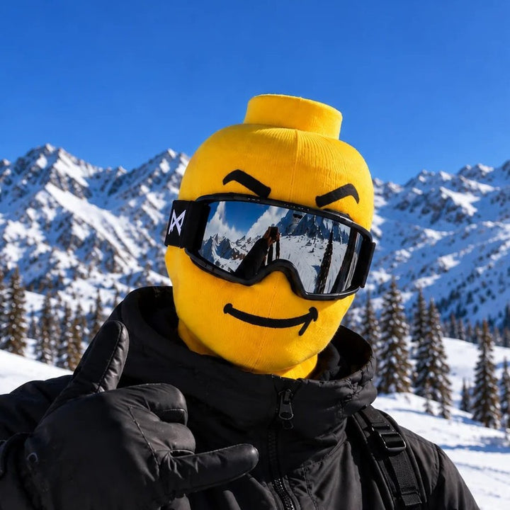 Balaklava med roligt tryck – mjuk skidmask i one size