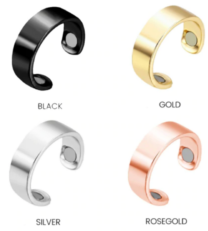 Sandsberg | Magnetisk Terapi Ring | Justerbart Wellness-Stöd | Flera Färger