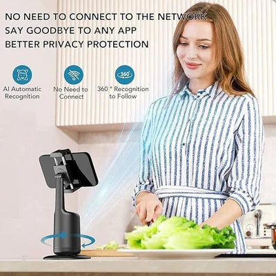 📸360° Rotation Smart Auto Ansiktsigenkänning Hållare