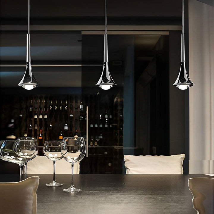 Modern LED Pendellampa i Droppform – Justerbar Metallkrona för Vardagsrum, Sovrum och Matrum | Karnz