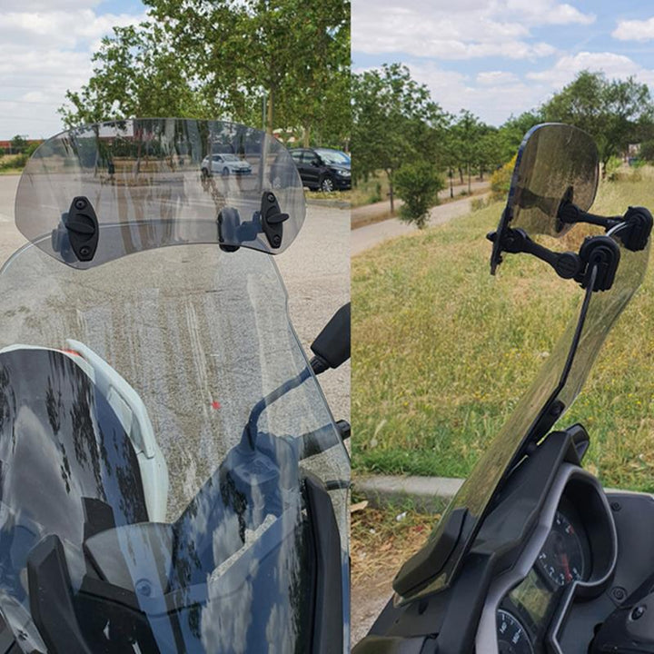 Universell motorcykel vindskydds förlängning