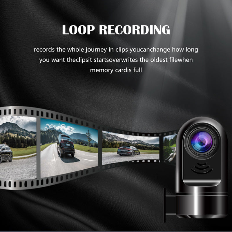 1080P HD Mini ADAS Dashcam med 360° vridfunktion