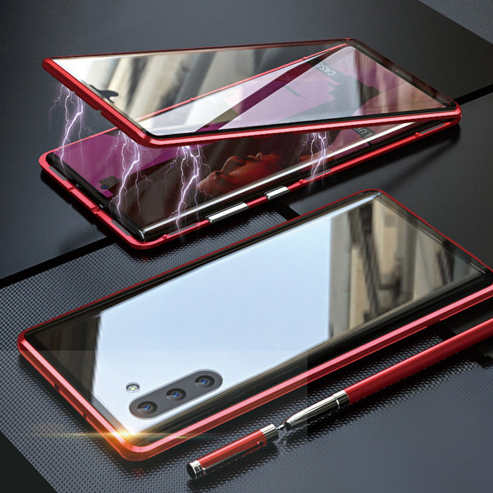 Magnetiskt härdat glas dubbelsidig mobilskal för Samsung