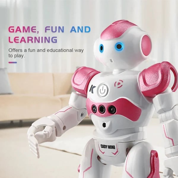 Intelligent robotleksak för barn | ThinkBot Interaktiv lärrobot | Gesterstyrning | Dansar och pratar | Uppladdningsbar