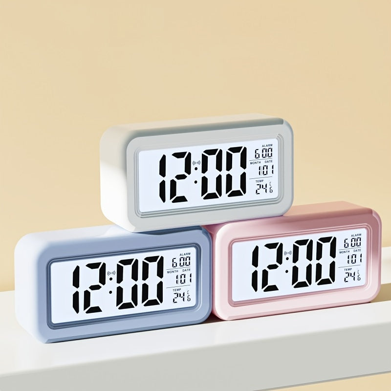 Sandsberg | Slank Digital Väckarklocka | LCD-Display med Snooze-funktion | Flera färger