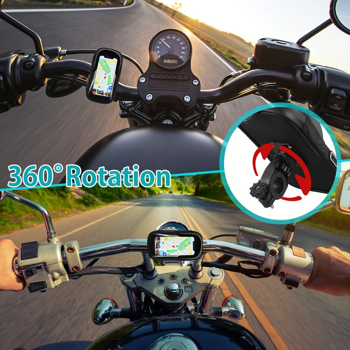 Vattentålig telefonhållare för cykel och motorcykel – 360° roterbar och passar för 4,5–6,4 tum | Karnz
