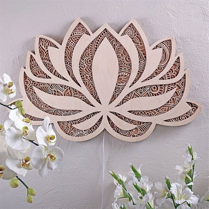 Spirituell Lotus Vägglampa