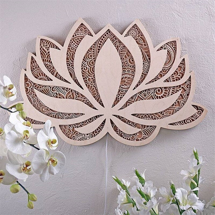 Spirituell Lotus Vägglampa