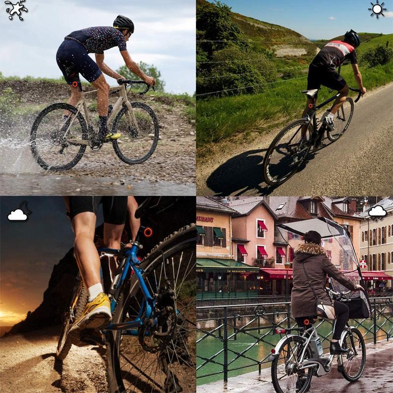 VeloSafe Slim – USB-uppladdningsbart intelligent cykelbakljus med bromssensor | Karnz