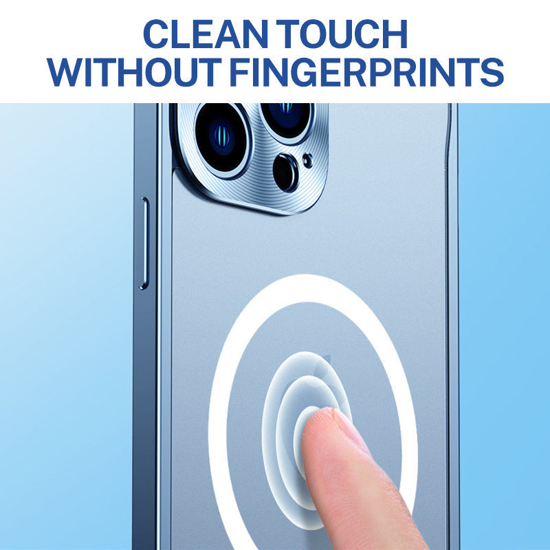 Magnetisk laddningsfodral med metallram för iPhone