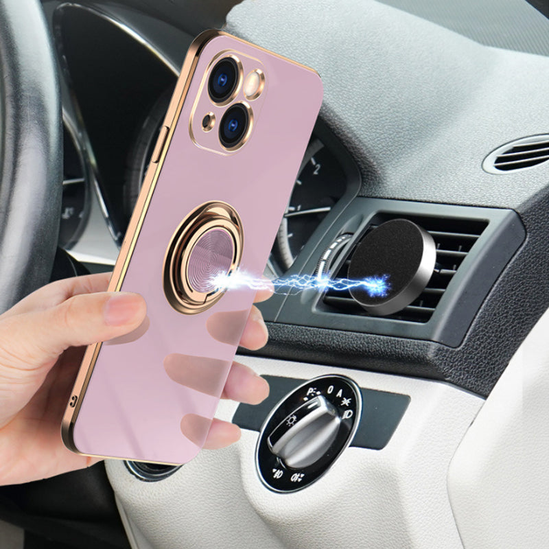 Platt iPhone-fodral med ring | Karnz