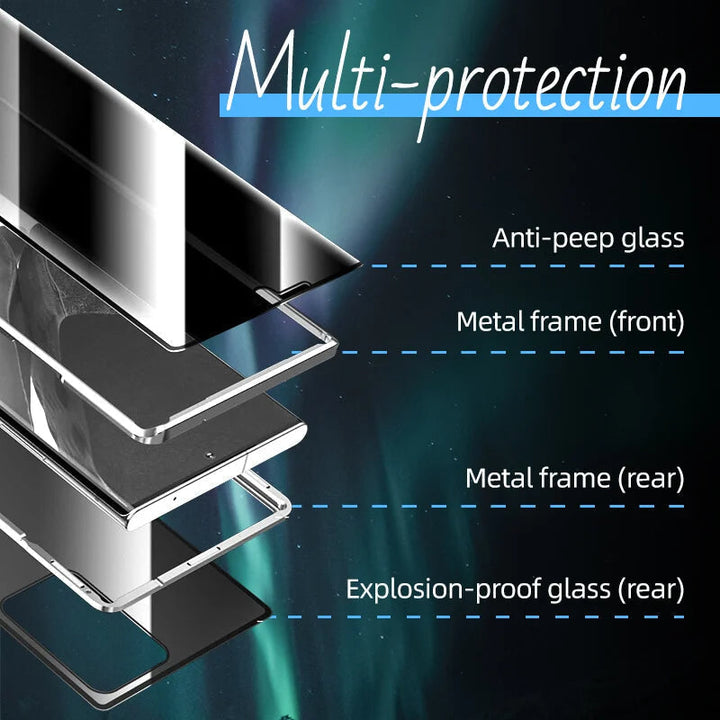 Sandsberg | Magnetisk Samsung-Glashölje | Dubbelsidigt Härdat Glas