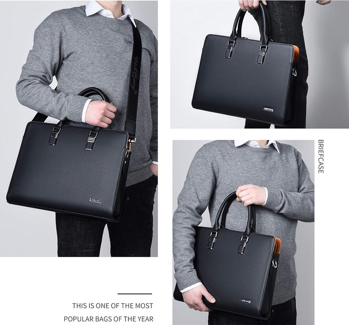 Äkta läder flerfacks affärsväska för proffs | Karnz