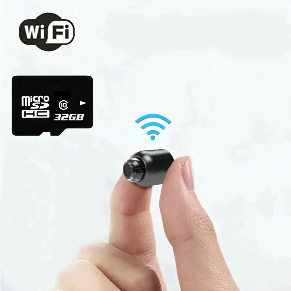 Ultrakompakt WiFi Övervakningskamera IP Övervakningskamera med Nattseende