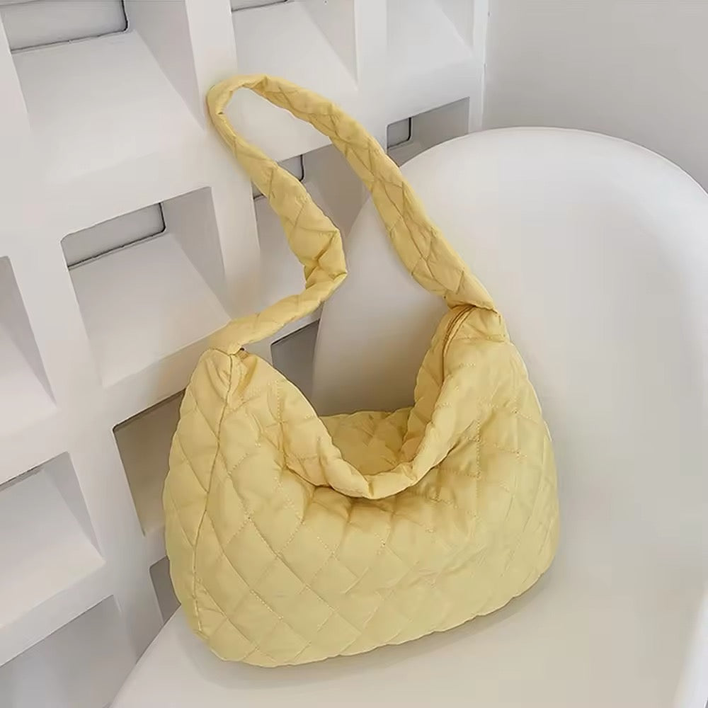 Gepolsterade Ballerina Extra Large Puffer Tote Crossbody Gepolsterad Axelväska