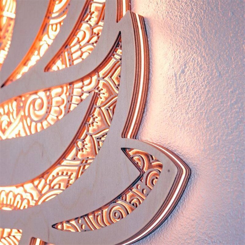 Spirituell Lotus Vägglampa