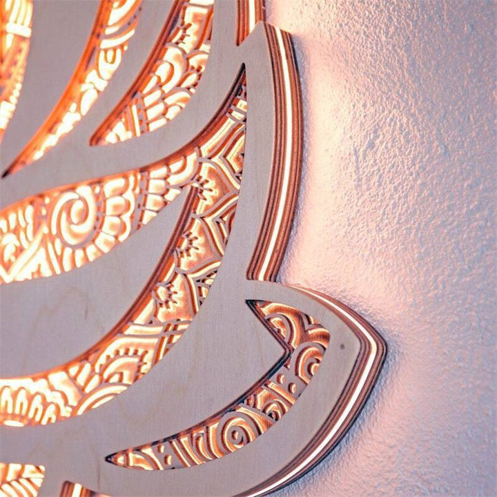 Spirituell Lotus Vägglampa