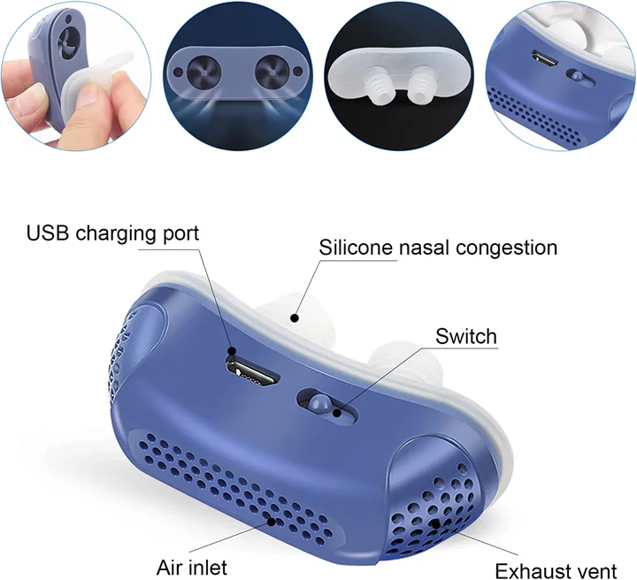 Mikro-CPAP-sömnapparat för resor och mot snarkning