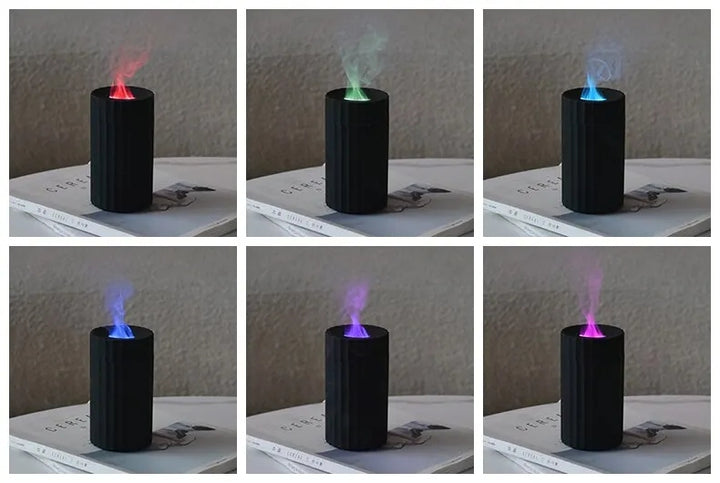 Liten vulkan diffuser 100 ml med flamma och automatisk avstängning