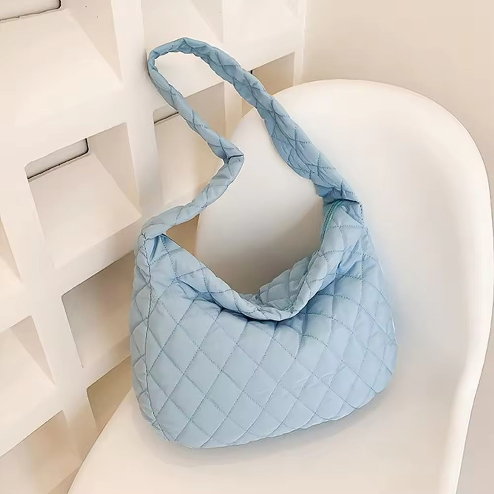 Gepolsterade Ballerina Extra Large Puffer Tote Crossbody Gepolsterad Axelväska