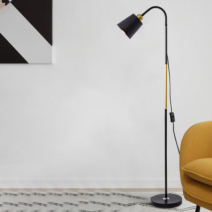 Golvlampa | Minimalistisk rund PVC-skärm