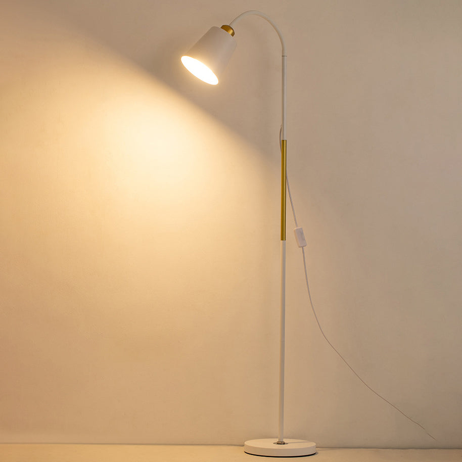 Golvlampa | Minimalistisk rund PVC-skärm