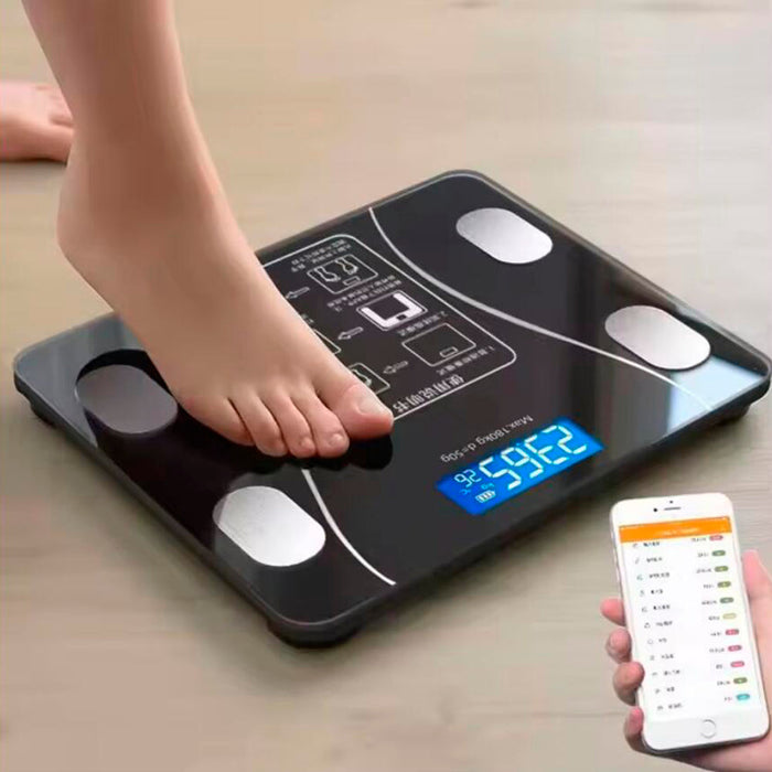 Personvåg (180 kg) Pro - BMI-funktion & Bluetooth | Karnz