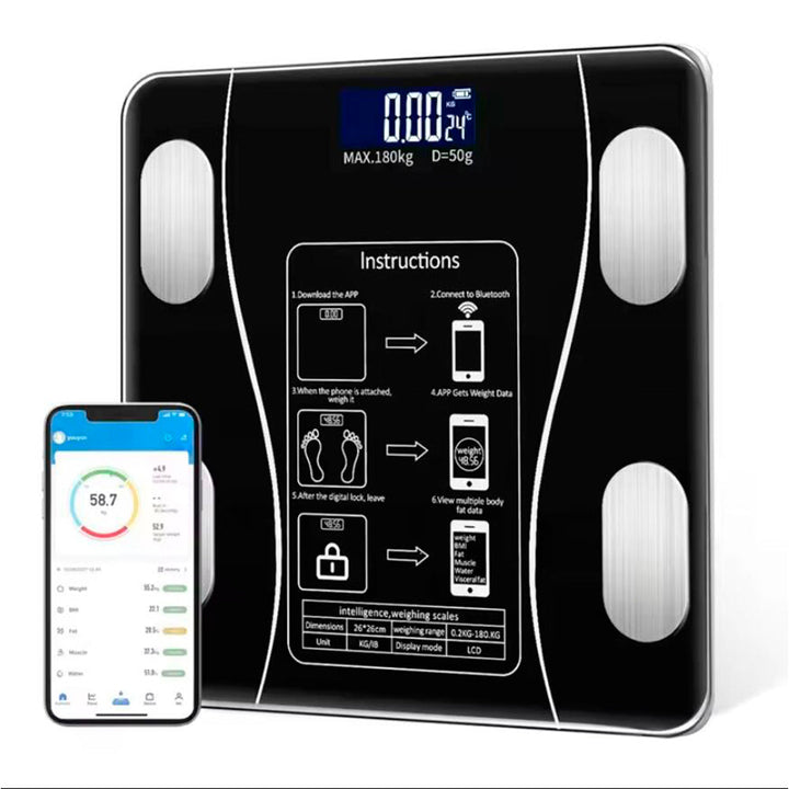 Personvåg (180 kg) Pro - BMI-funktion &amp; Bluetooth | Karnz