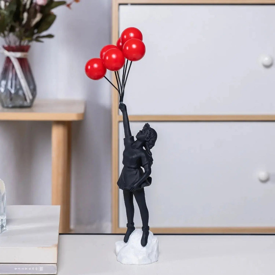 Banksy-statyn "Flygande Ballonflicka"