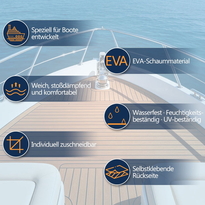 Båt Golvbeläggning EVA Teak Golvbeläggning Självhäftande | Karnz