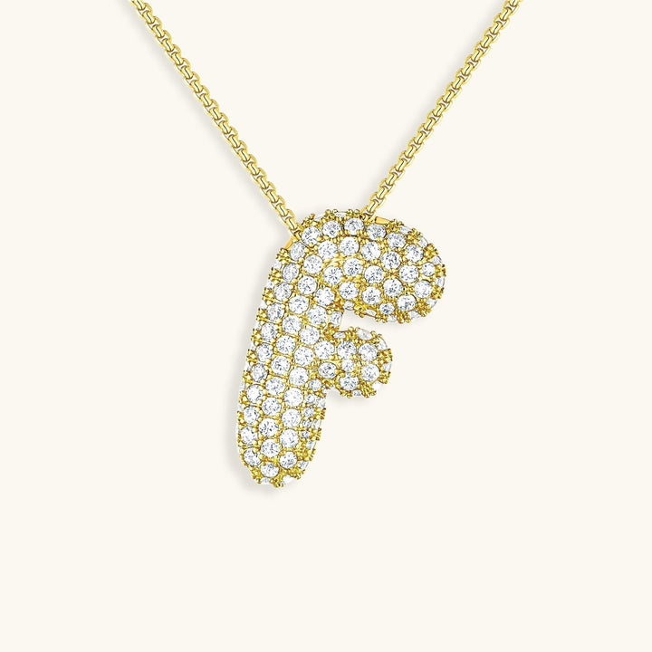 Bubble Initial-Diamant-Halsband