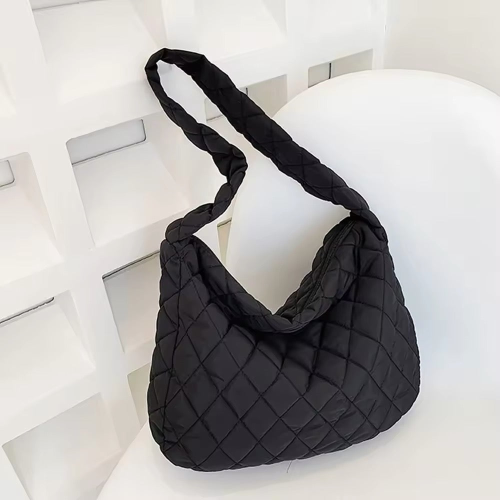 Gepolsterade Ballerina Extra Large Puffer Tote Crossbody Gepolsterad Axelväska