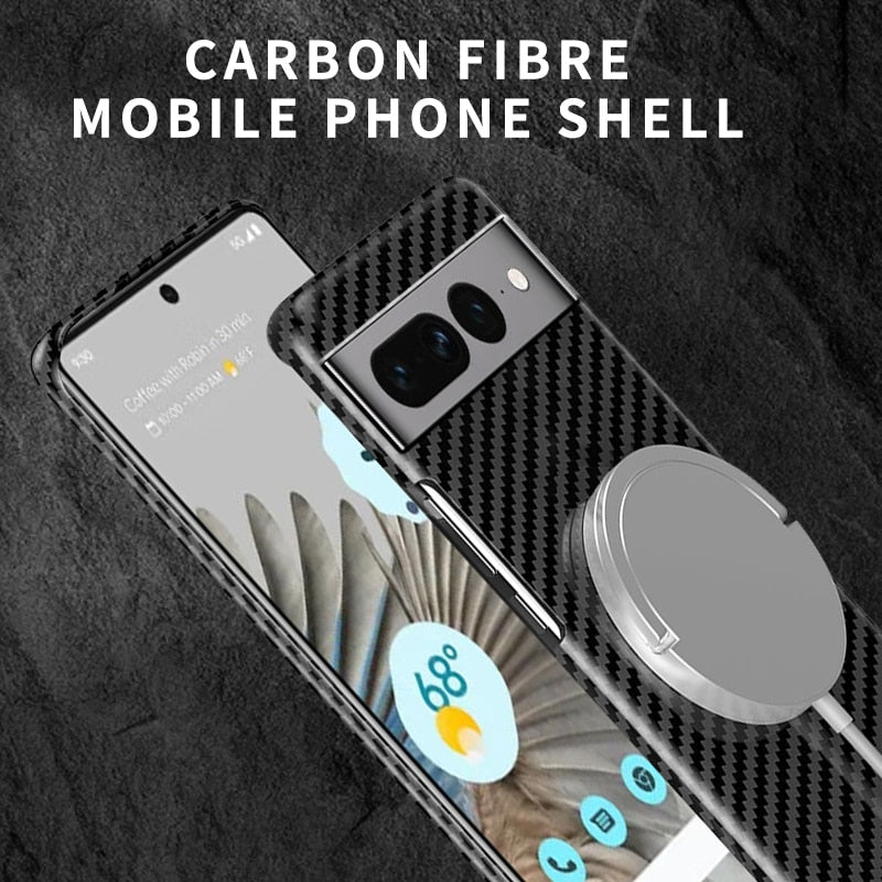 Kolfiber-telefonfodral för Google Pixel 7 8