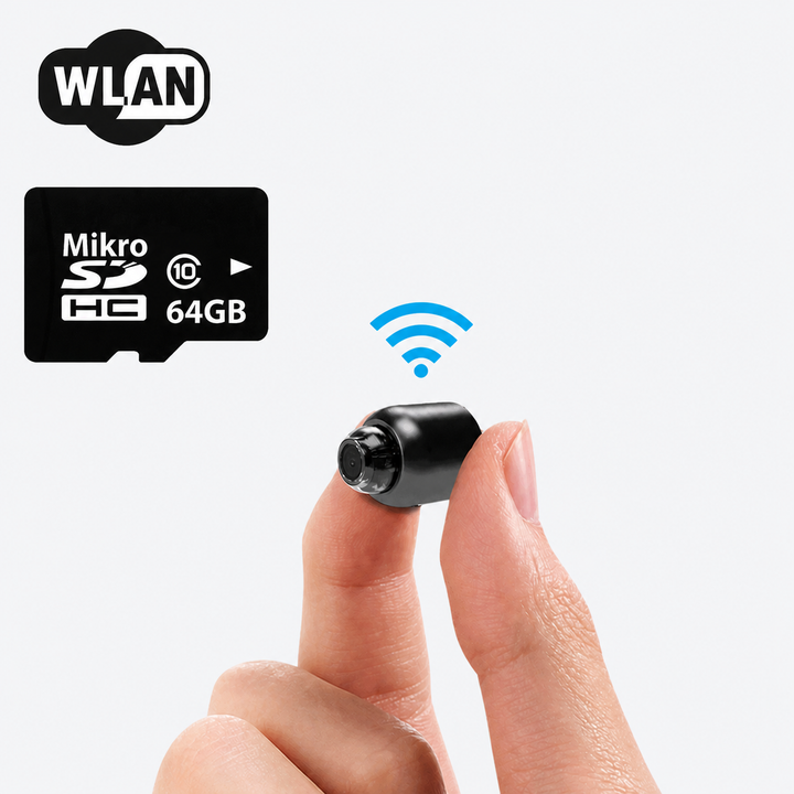 Ultrakompakt WLAN-övervakningskamera med nattsyn | Karnz