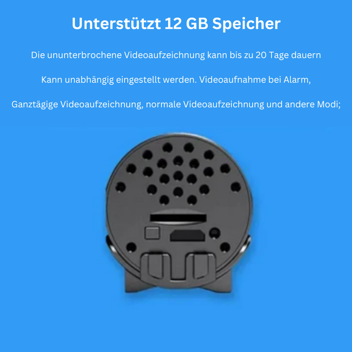 Sandsberg | Mini WLAN-Övervakningskamera 1080P HD | Diskret säkerhet för ditt hem