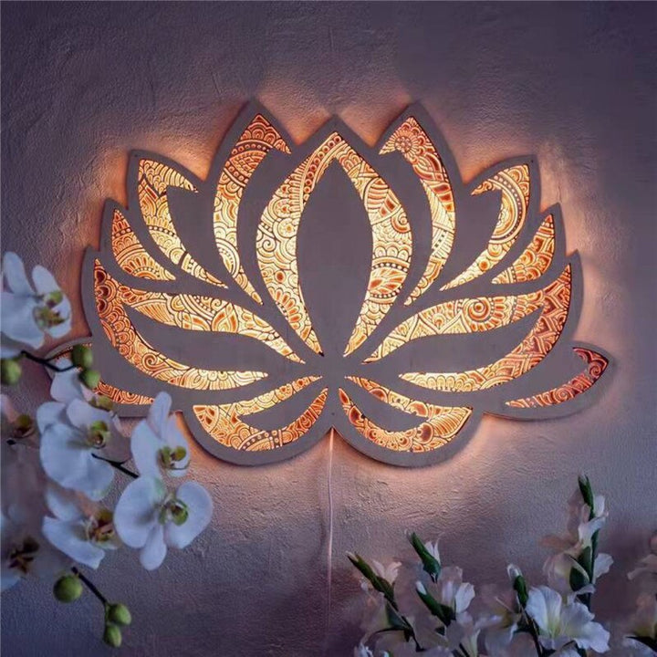 Spirituell Lotus Vägglampa