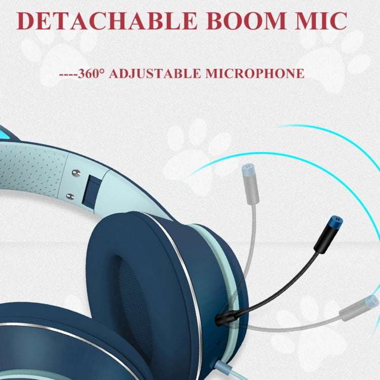 Gaming-headset med katöra LED-belysning USB 3,5mm | Karnz