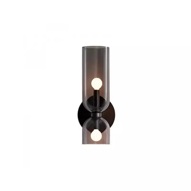 Glasvägglampa med dubbellampdesign